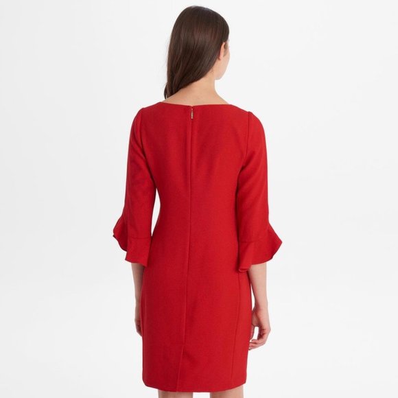 Karl Lagerfeld Red Fitted Knee Length Dress - Picture 2 of 3